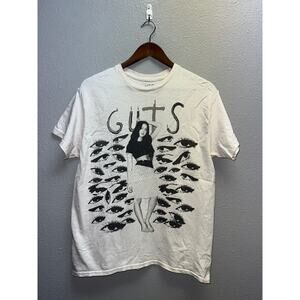 Olivia Rodrigo Guts Shirt Eye Graphic Tour Concert White Tee OR Medium